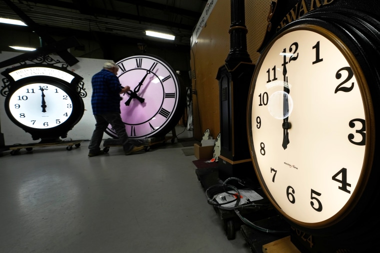 Image: clockmaker daylight savings time Scott Gow