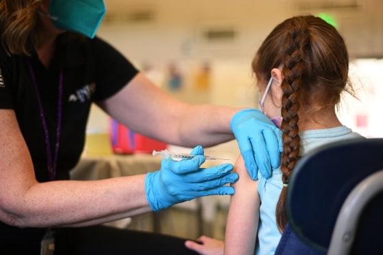 Child getting a vaccine