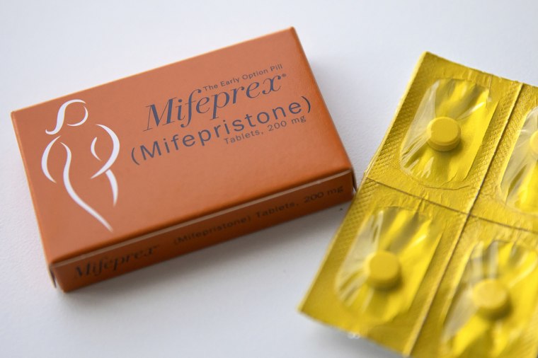 A box of Mifepristone and Misoprostol pills.