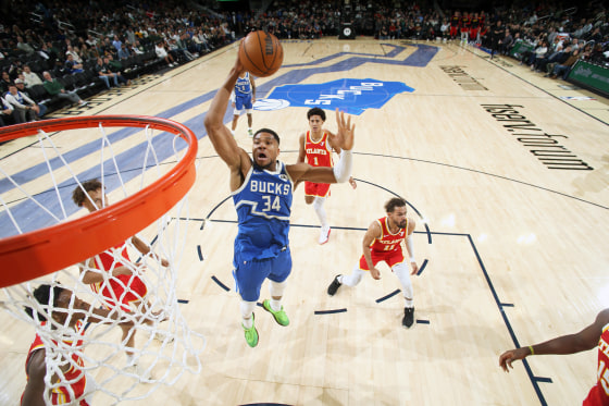 Giannis Antetokounmpo Atlanta Hawks v Milwaukee Bucks