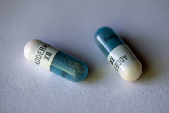Adderall capsules.