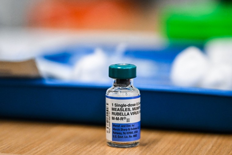 250417-measles-vaccine-vl-451p-b34c54-1 A vial of the measles vaccine is seen on a table
